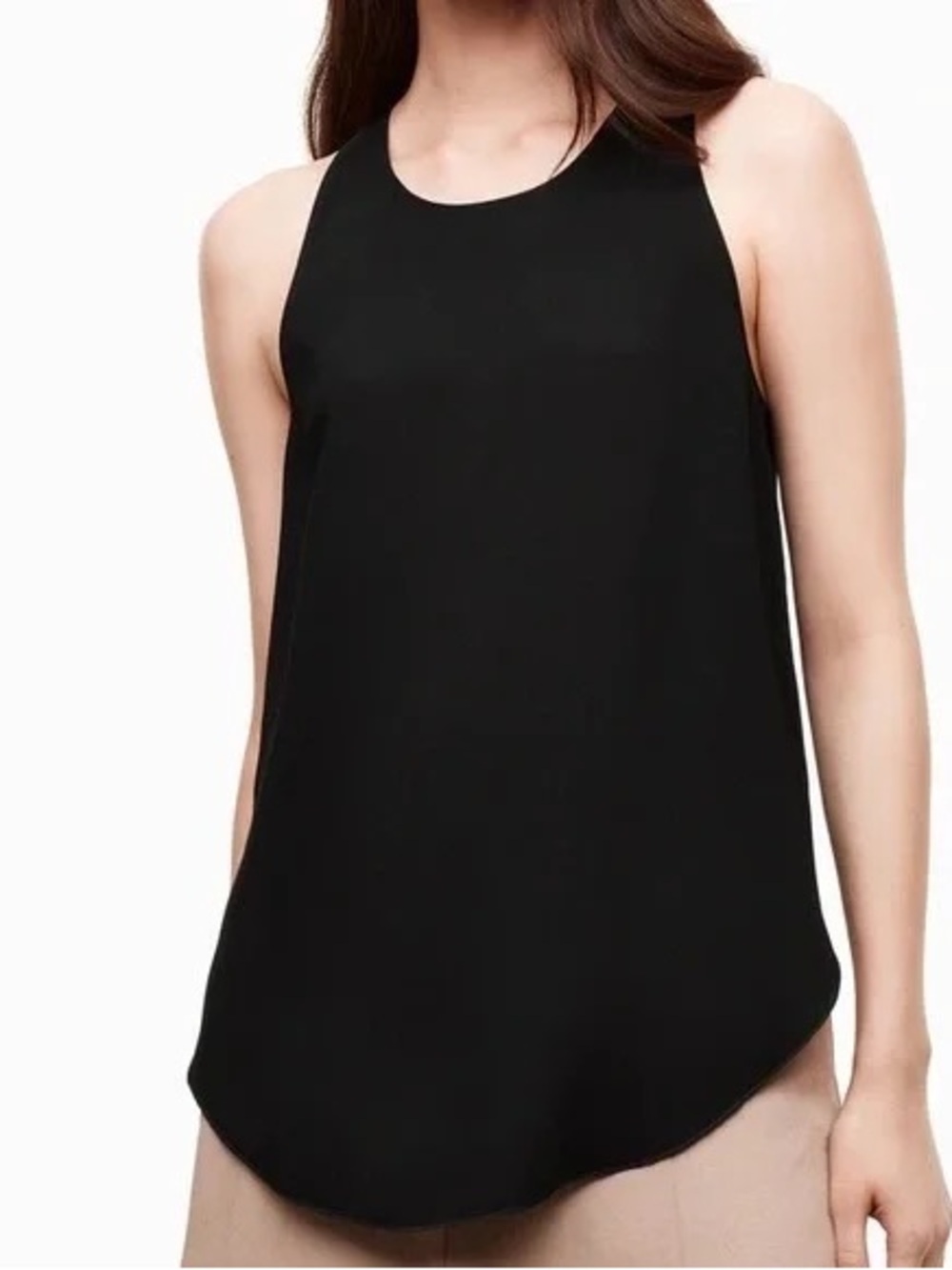 Wilfred Black Sleeveless High Neck Blouse Size Medium